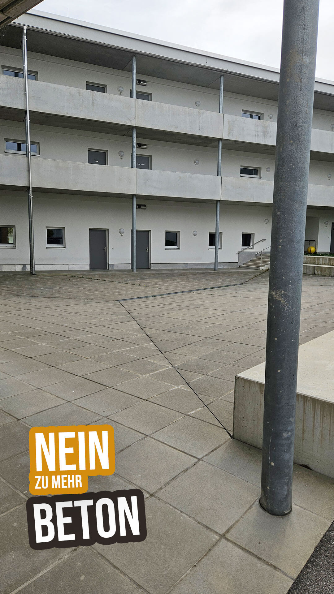 Petition Neuhofen an der Ybbs gegen Bodenversiegelung. Rettet die Grünflächen und Altbestand. Alte Volksschule.
